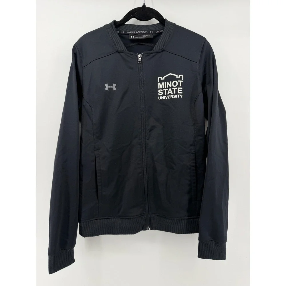 Under Armour Minot State University Beavers Track Jacket Black Womens Small